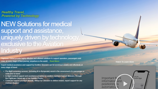 Flightcare Global Website - Home Page